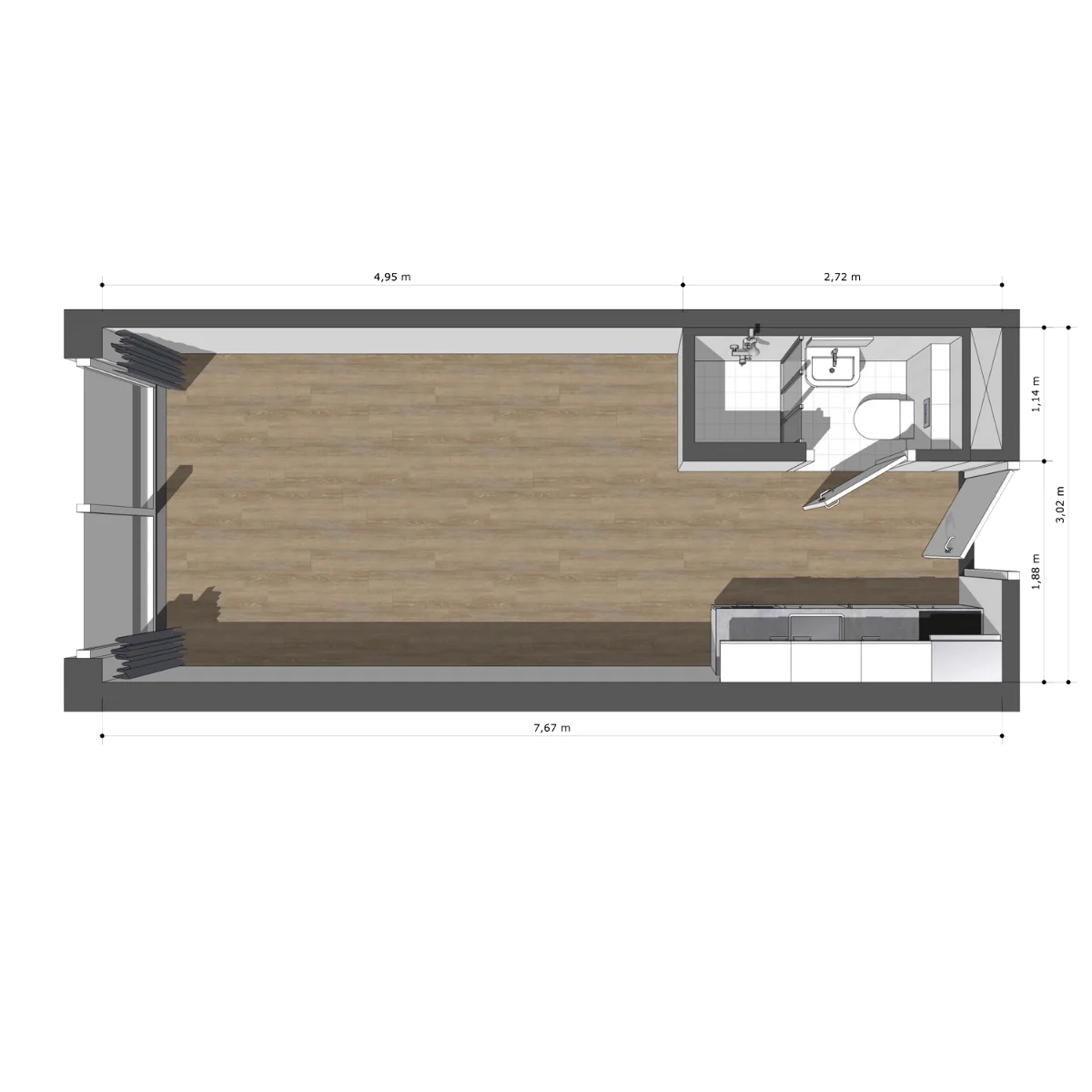 Rental property in Oostersingel 14-31, Groningen