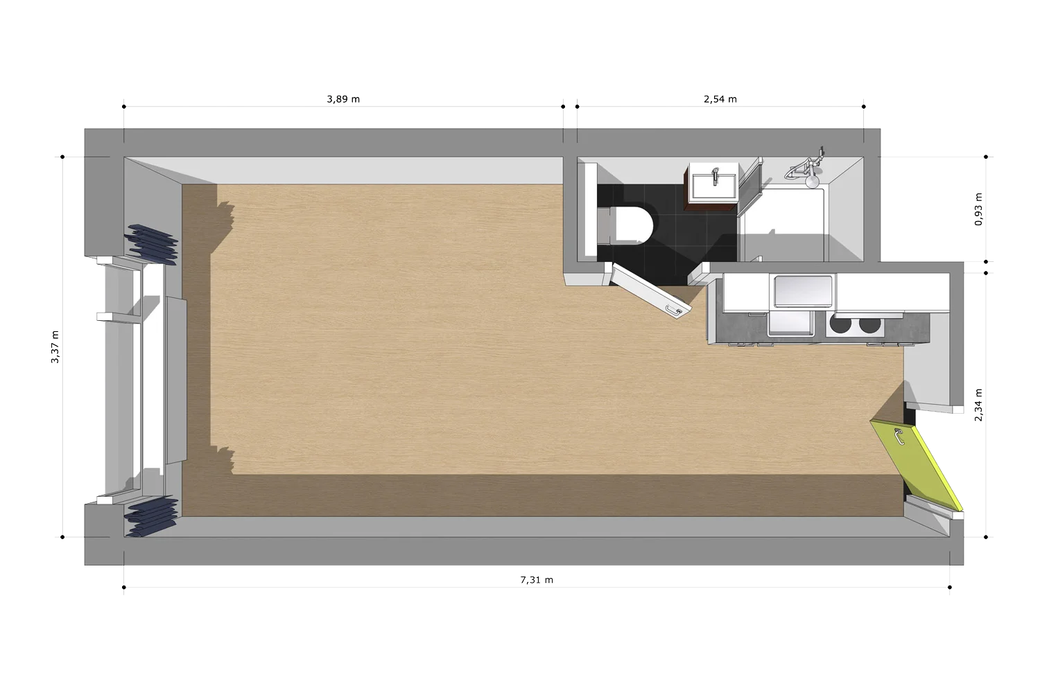 Rental property in Grote Beerstraat 206c-34, Groningen