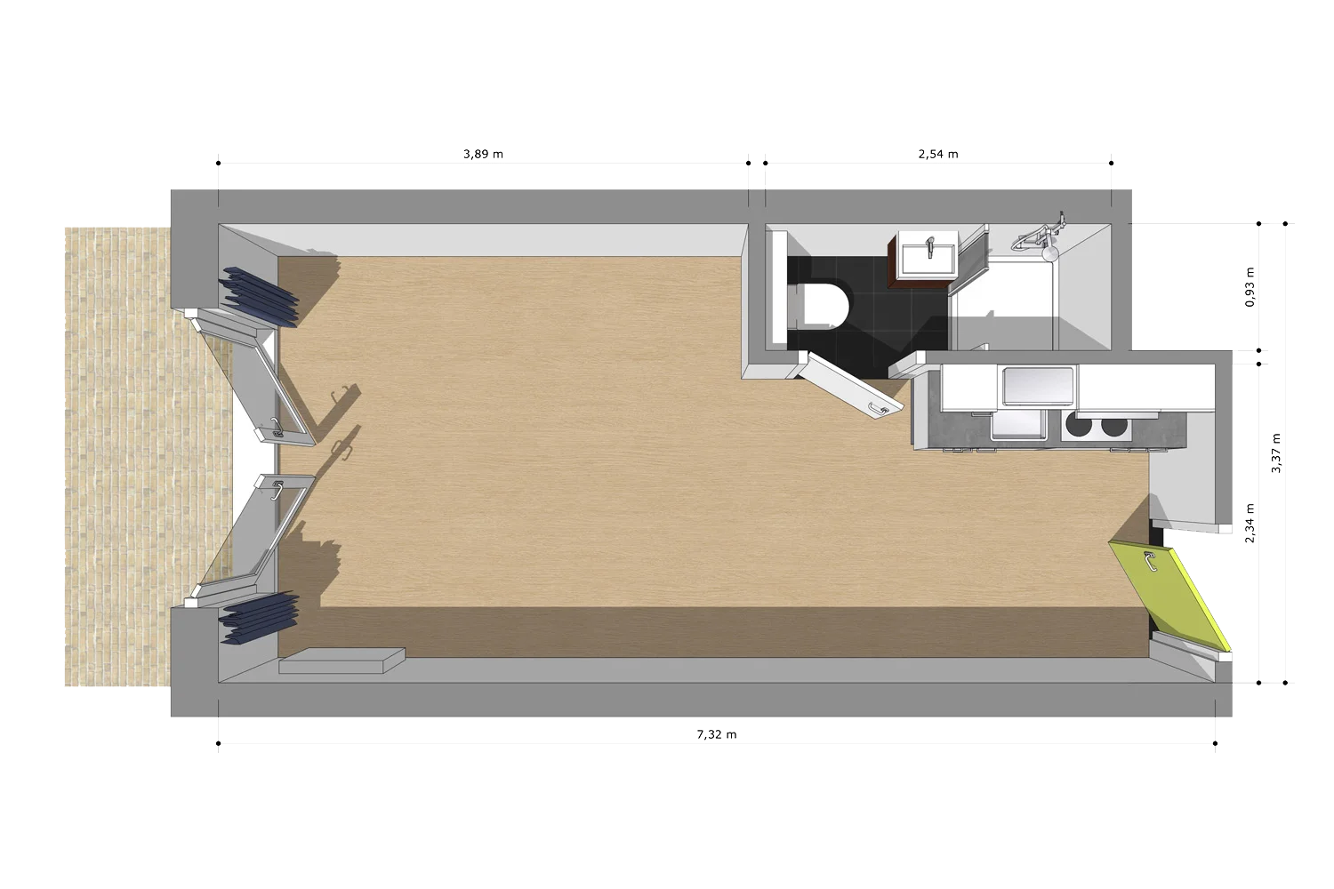 Rental property in Grote Beerstraat 206a-1, Groningen