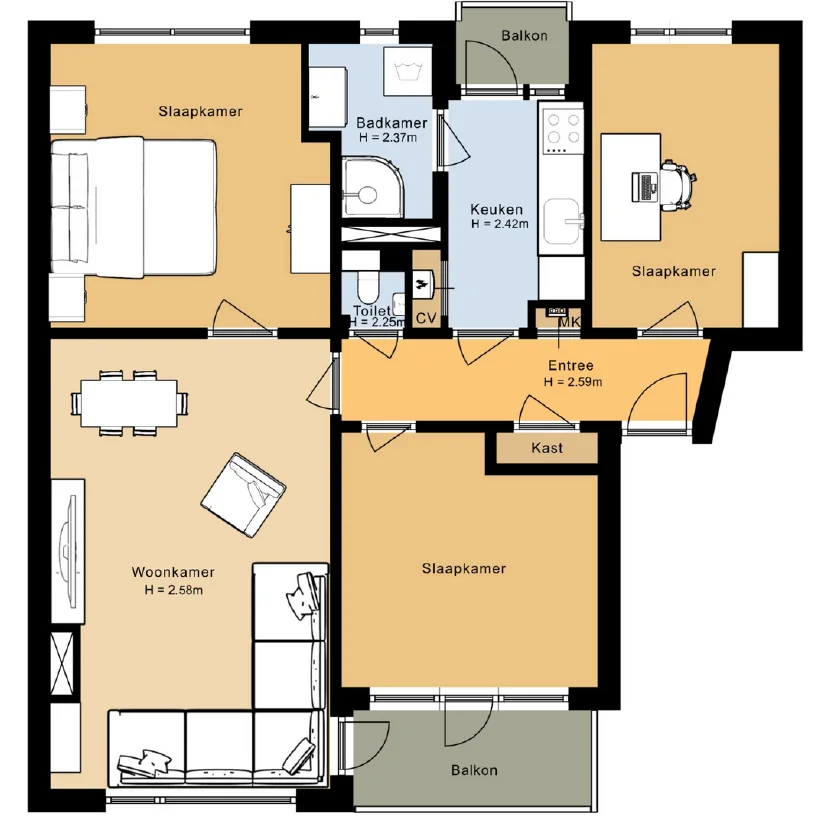 Rental property in Paterswoldseweg 463, Groningen