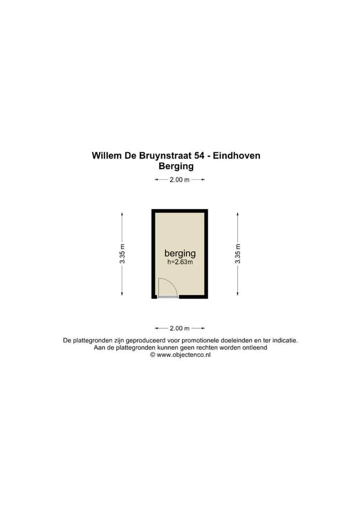 Rental property in Willem de Bruynstraat 54, Eindhoven