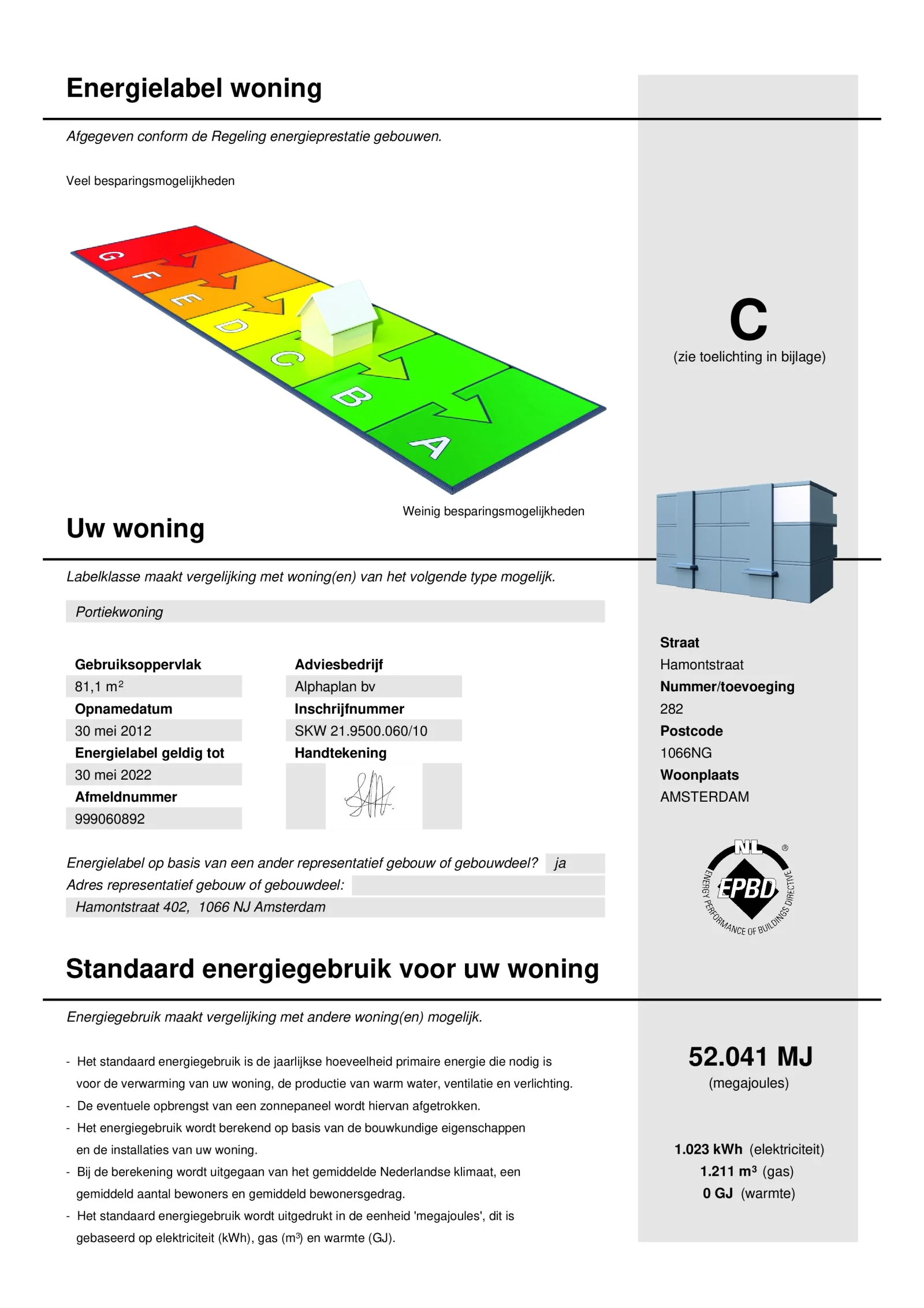 Rental property in Hamontstraat 282, Amsterdam