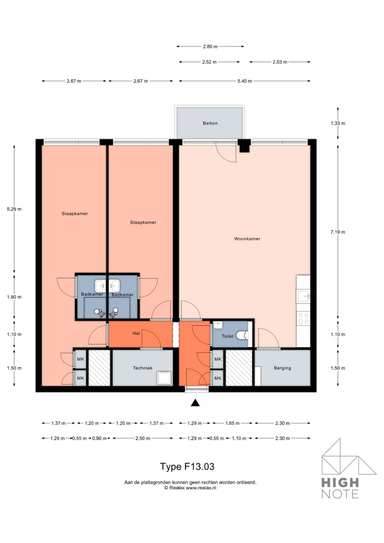 apartment di 104m2 in affitto a 2017€/mese a Bodestraat 215, Almere