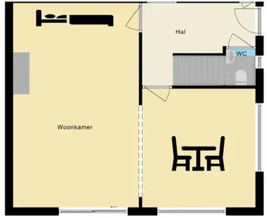 37m2 room te huur voor 800€/maand in Laan van Henegouwen, Roosendaal