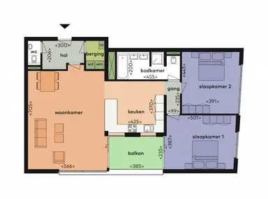 100m2 apartment to rent for 1275€/month in Ansjovislaan, Bergen op Zoom