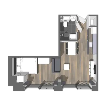 30m2 studio to rent for 1167€/month in Nijenoord 2-208, Utrecht