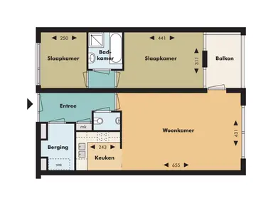77m2 apartment to rent for 1126€/month in Schouwburgring 467, Tilburg