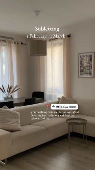 77m2 room to rent for 1200€/month in Leo Smitstraat 13C, Amsterdam