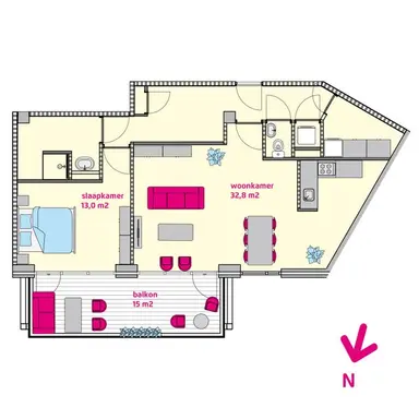 73m2 apartment to rent for 1152€/month in Vosselmanstraat 262F, Apeldoorn