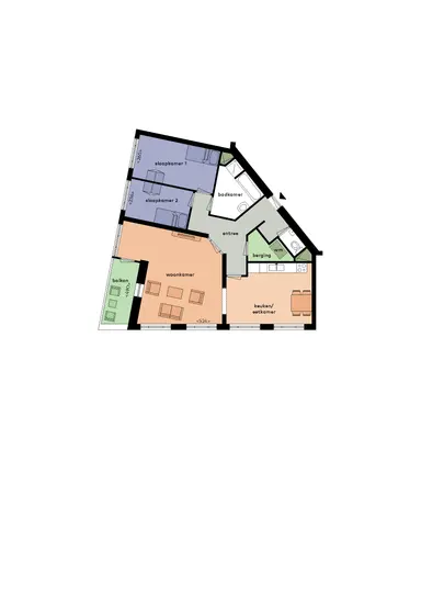 99m2 apartment to rent for 1315€/month in Clermontlunet 1B, Maastricht