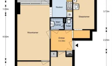 apartment 63τ.μ. προς ενοικίαση για 890€/μήνα στην περιοχή Lindestraat, Alphen aan den Rijn