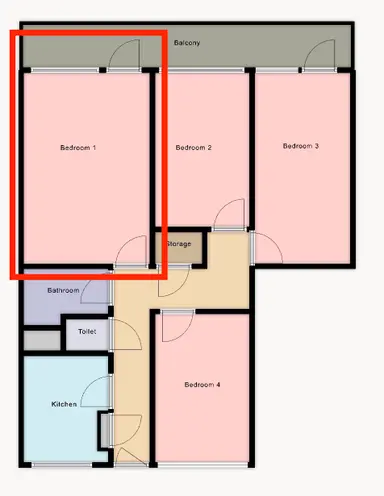 room di 19m2 in affitto a 650€/mese a Wijenburglaan 47, Arnhem