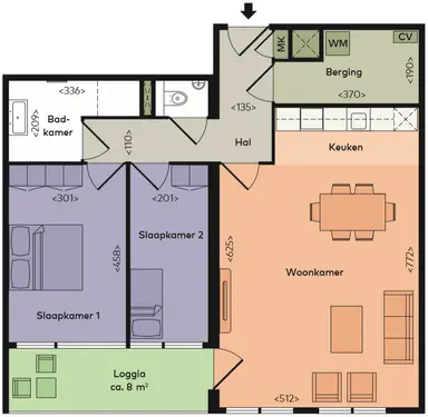 apartment de 84m2 à louer pour 1325€/mois à Bètaplein 86, Leiden