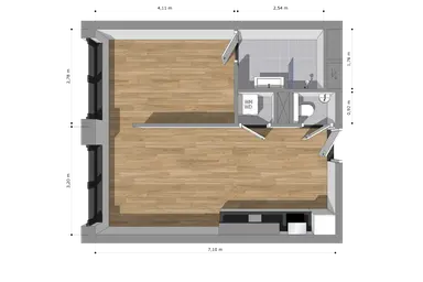 studio de 43.4m2 à louer pour 1044€/mois à Maastricht