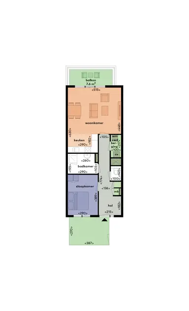 apartment di 63m2 in affitto a 1315€/mese a Brusselplein 145, Utrecht