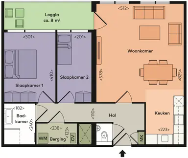 apartment de 75m2 à louer pour 1245€/mois à Bètaplein 94, Leiden