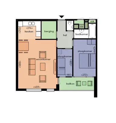 66m2 apartment to rent for 1065€/month in Erasmusdomein 100C, Maastricht