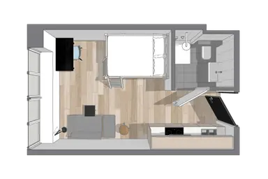 18.5m2 studio zu vermieten für 1092€/Monat in Limburglaan 5C-04, Maastricht