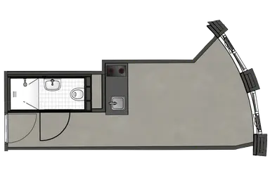 studio 18τ.μ. προς ενοικίαση για 845€/μήνα στην περιοχή Bassin 184C-06, Maastricht