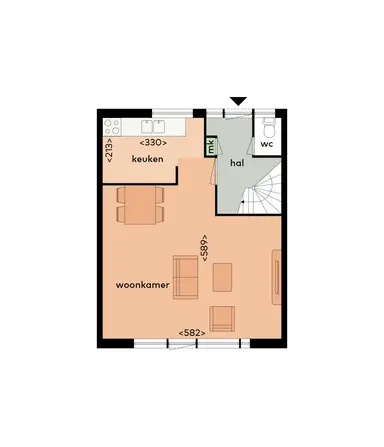 105m2 house zu vermieten für 1345€/Monat in Botter 11, Hoorn