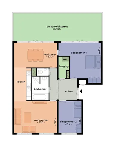 96m2 apartment te huur voor 1325€/maand in Clermontlunet 17F, Maastricht