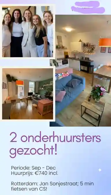 12m2 room to rent for 740€/month in Jan Sonjéstraat, Rotterdam