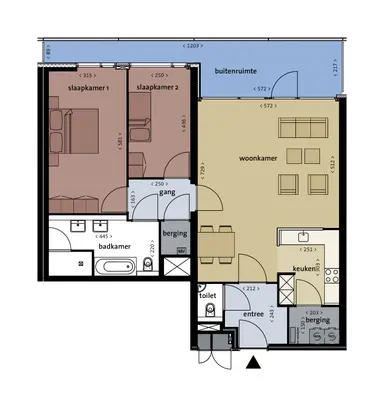 103m2 apartment to rent for 1650€/month in Lovensdijkstraat 11-C19, Breda