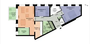 apartment di 87m2 in affitto a 1225€/mese a Coulissen 292, Amersfoort