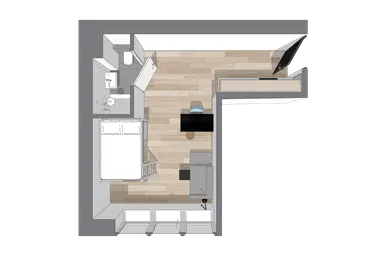 23.4m2 studio to rent for 1118€/month in Limburglaan 5B-21, Maastricht