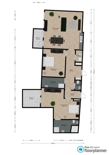123m2 apartment to rent for 1999€/month in Lemsterschans, Nieuwegein
