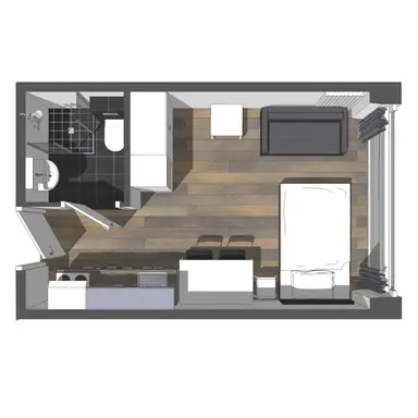 20.42m2 studio zu vermieten für 780€/Monat in Admiraliteitskade 40-324, Rotterdam