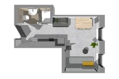 studio di 18m2 in affitto a 734€/mese a Maasboulevard 1A-06, Maastricht
