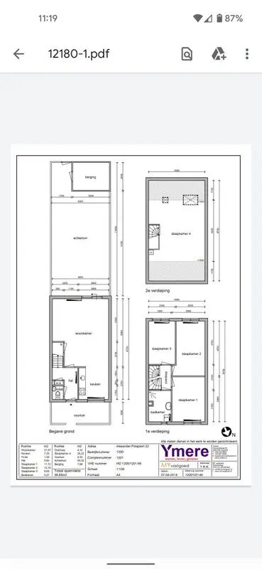 110m2 house in affitto per 1100€/mese a Alexander Polaplein, Haarlem