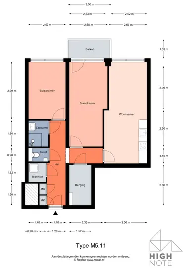 68m2 apartment to rent for 1531€/month in Bodestraat 255, Almere