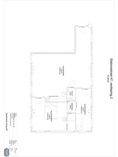 73m2 apartment à louer pour 1087€/mois à Stationsstraat 47, Helmond