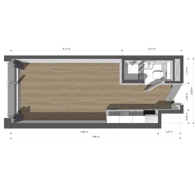 22.51m2 studio zur Miete für 699€/Monat in Oostersingel 14-5, Groningen