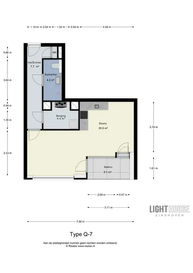 48m2 studio to rent for 1274€/month in Machinekamerplein 32-175, Eindhoven
