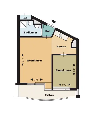 39m2 apartment te huur voor 953€/maand in Linker Rottekade 179, Rotterdam