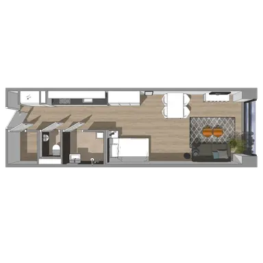 38m2 studio zur Miete für 1229€/Monat in Galvanistraat 1821, Rotterdam