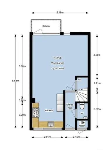 96m2 apartment to rent for 980€/month in Karel Doormanlaan 214, Hilversum