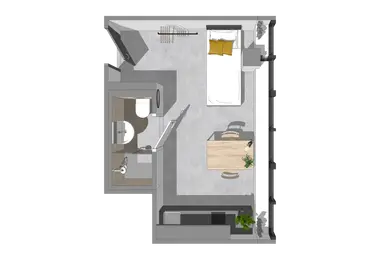 19μ² studio προς ενοικίαση για 727€/μήνα σε Maasboulevard 1E-18, Maastricht