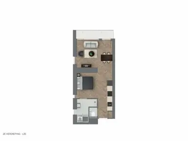 38m2 studio to rent for 982€/month in Lyceumlaan, Roosendaal