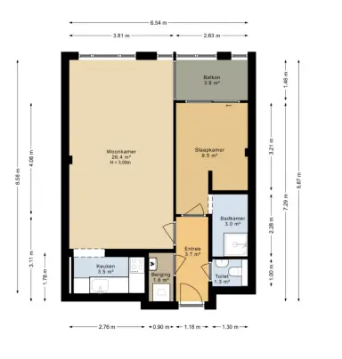 52m2 apartment to rent for 886€/month in Brouwersstraat, Meppel