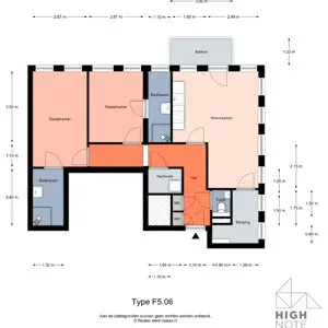 72m2 apartment zur Miete für 1638€/Monat in Bodestraat 477, Almere
