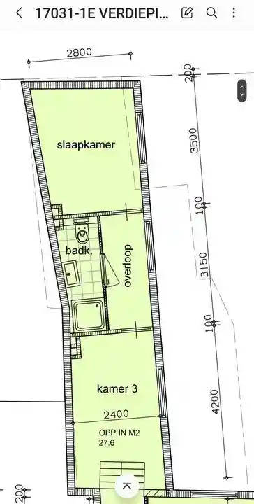 24m2 studio te huur voor 950€/maand in Telegraafstraat, Tilburg