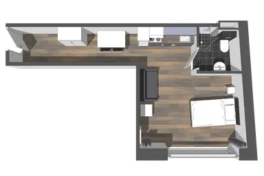 32.93m2 studio à louer pour 860€/mois à Admiraliteitskade 40-502, Rotterdam