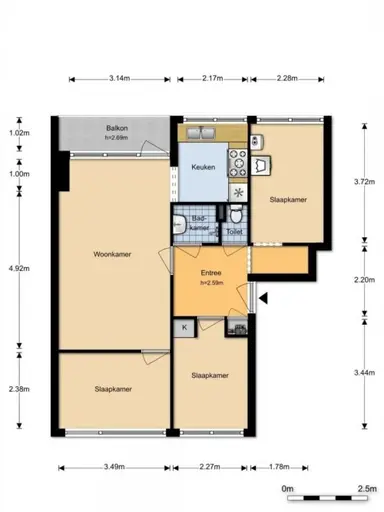 63μ² apartment προς ενοικίαση για 890€/μήνα σε Lindestraat 9, Alphen aan den Rijn