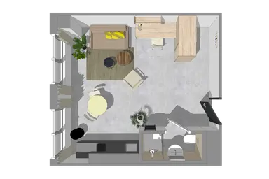 22m2 studio te huur voor 691€/maand in Poststraat 3F-10, Sittard