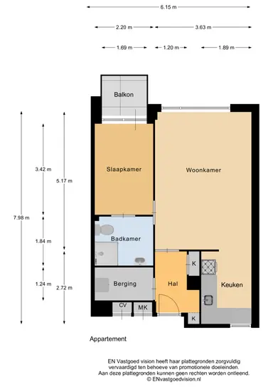 35m2 apartment to rent for 852€/month in Vondellaan 151, Hilversum