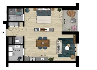 59μ² studio προς ενοικίαση για 1315€/μήνα σε Philitelaan 59-281, Eindhoven